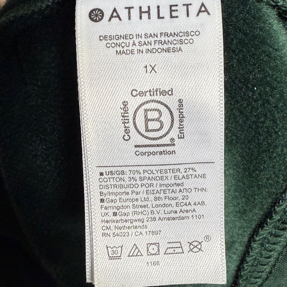 Athleta Cozy Karma Twist Neck Sweatshirt 
In Emerald Green W2226 Plus Size 1X - Picture 7 of 10